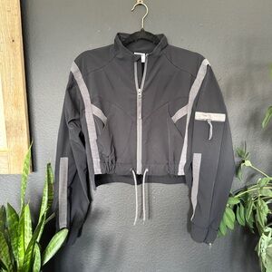 Gymshark Black and Gray Bomber Jacket​
